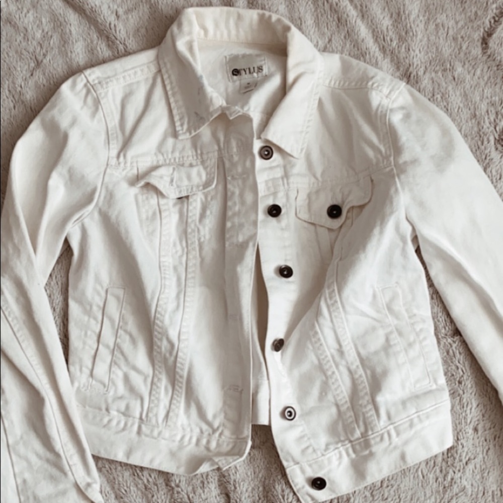 white denim jacket